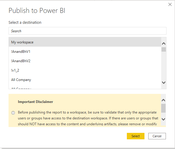 Power BI Dic20 Mensaje de publicación personalizado